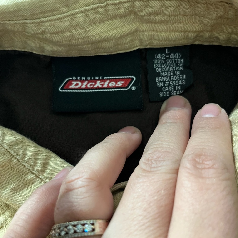 Dickies Tan Cotton Shirt large men - Picture 4 of 4